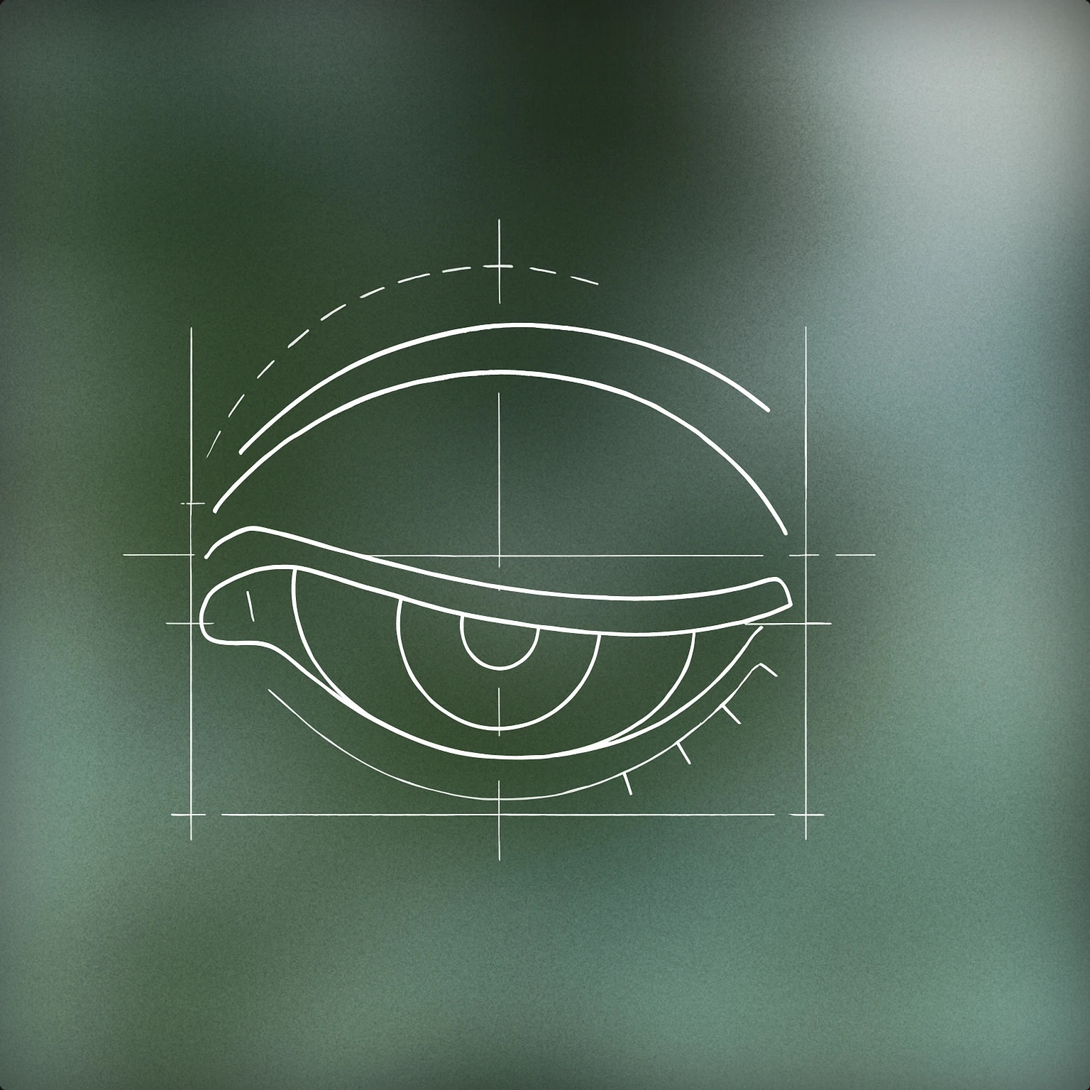 Cover of A stylized human eye partly closed with a subtle arc indicating motion of the eyelid mid-blink for Eye Blink sound effects