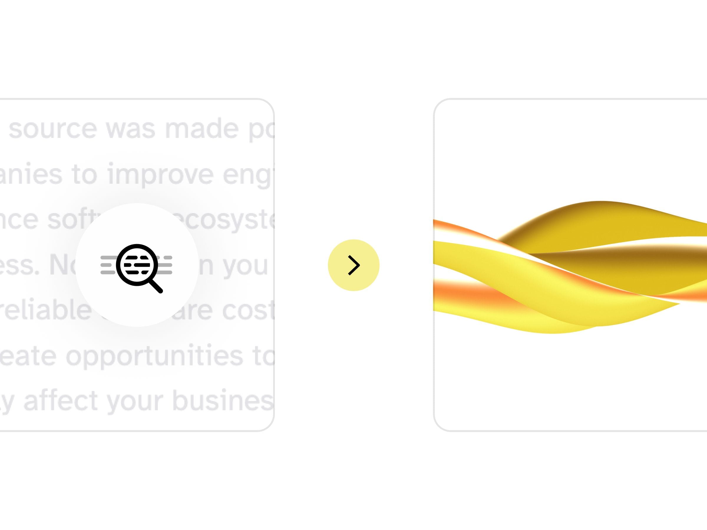 Abstract yellow and orange flowing wave design.