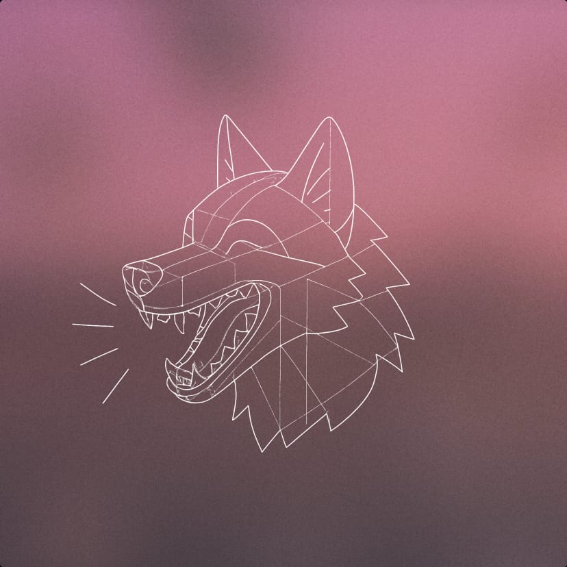 Cartoon Wolf Laugh