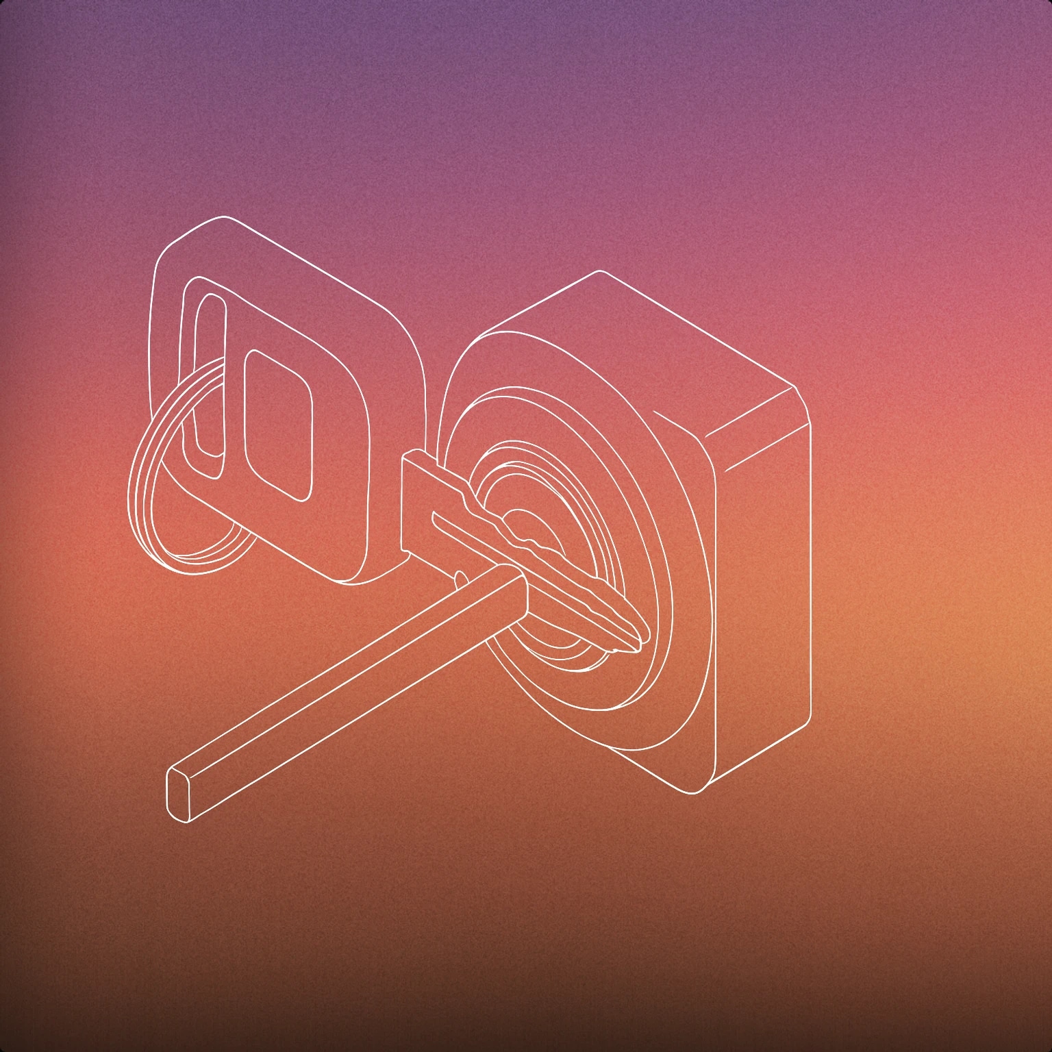 Cover of car ignition key turning in an ignition slot for Car Start sound effects