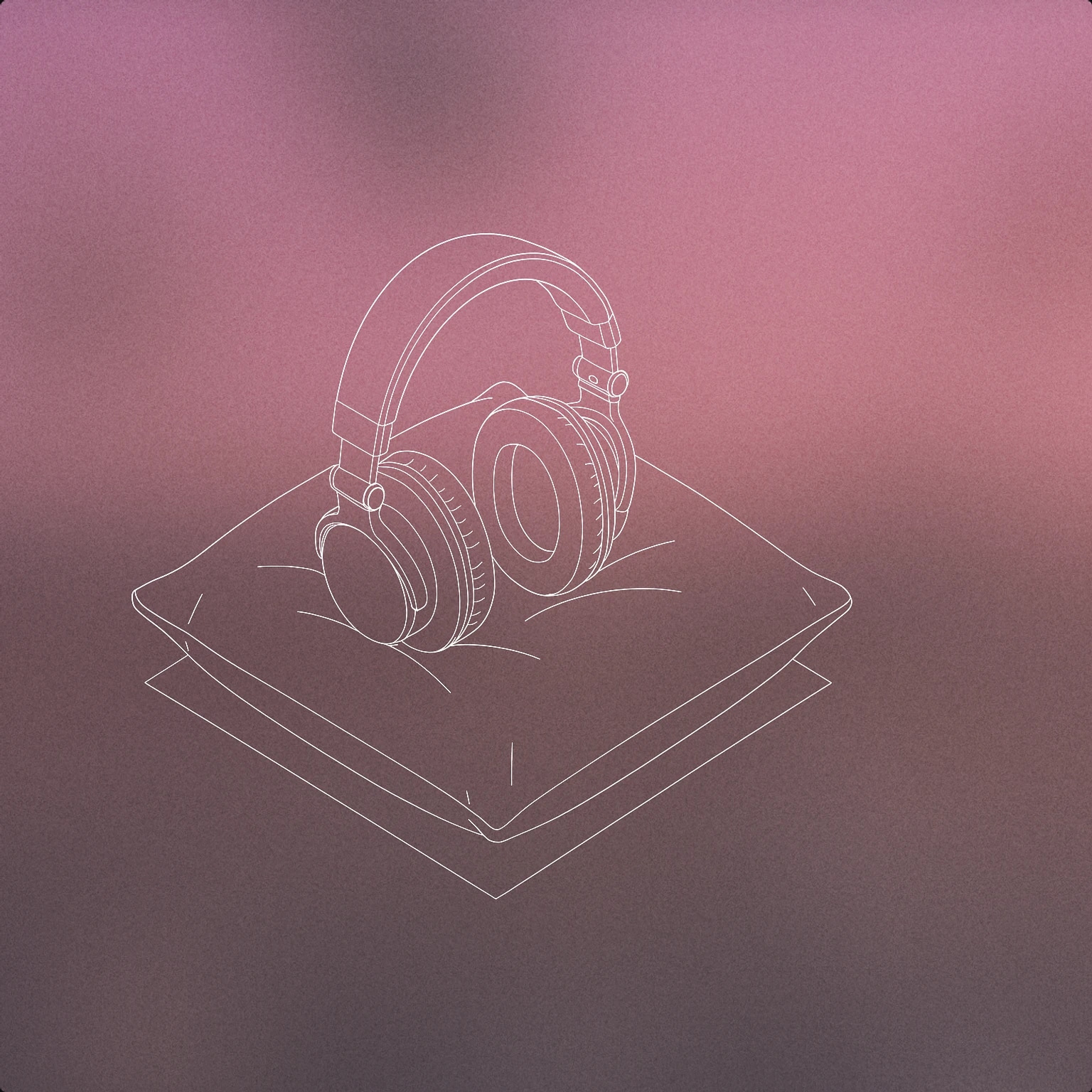 Cover of A pair of softly cushioned headphones resting on a simple pillow for Soothing sound effects