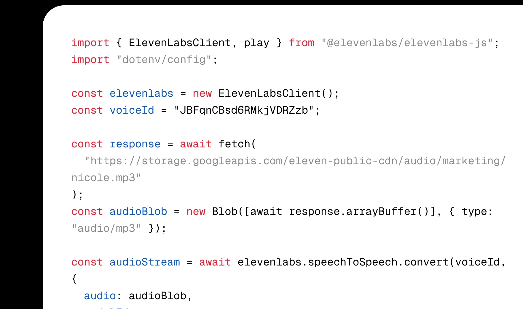 Example code to create an ElevenLabs AI Answering Service through the API