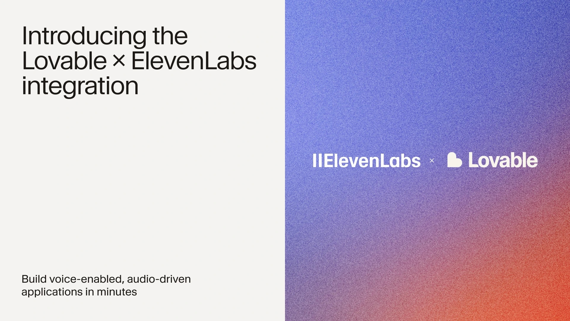 ElevenLabs and Lovable