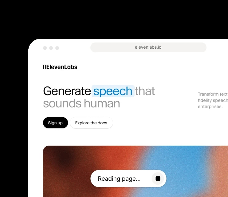 Use text to speech for screen readers