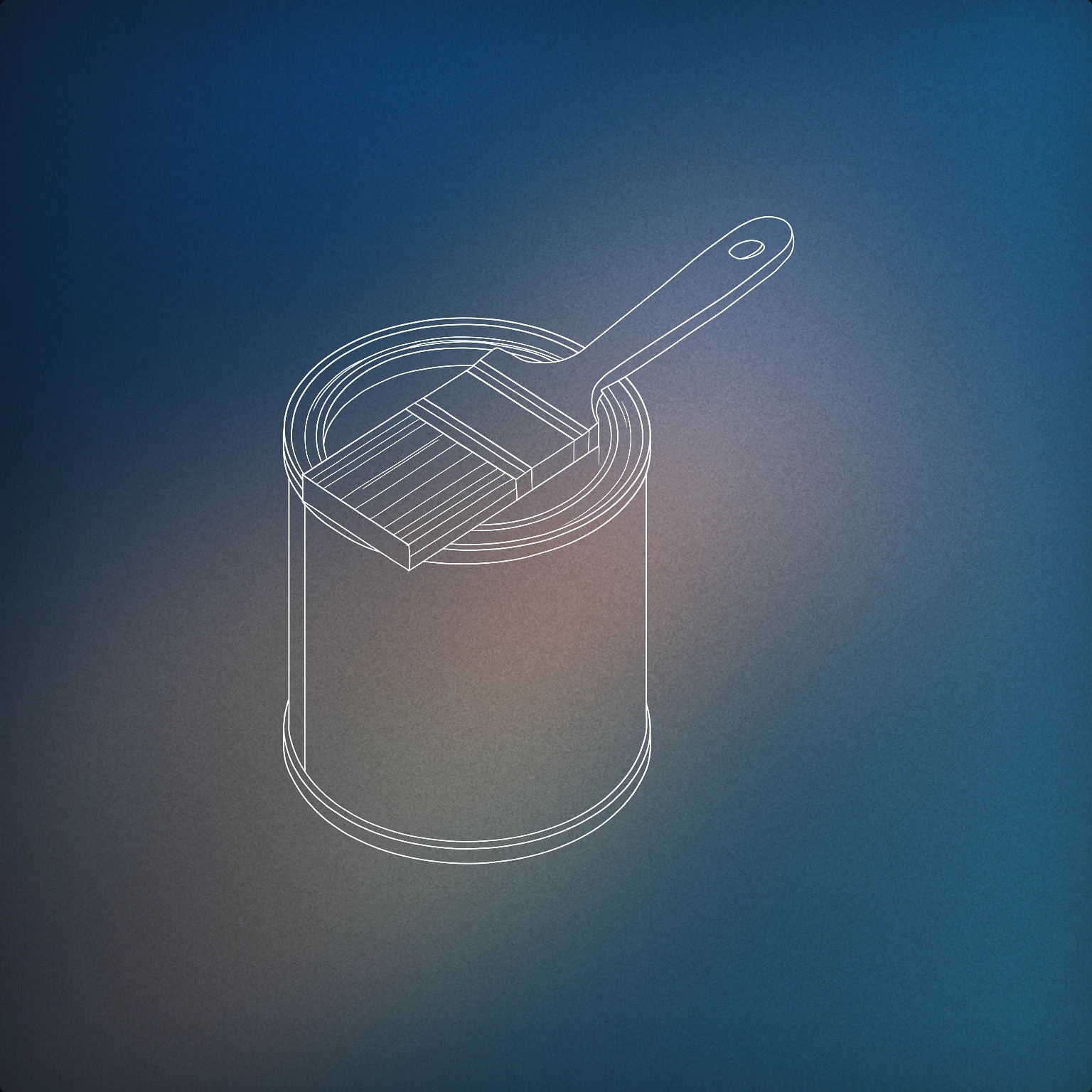 Cover of An open paint can with a paintbrush resting across its rim for Paint sound effects