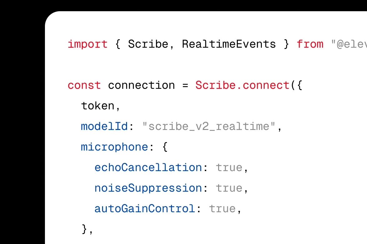 Scribe API code snippet