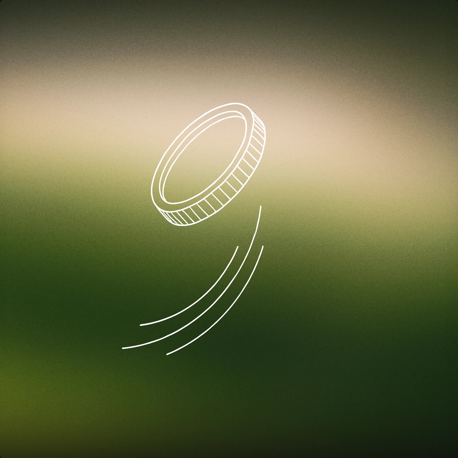 Cover of A single coin mid-air with motion lines arching underneath to show upward and rotational movement for Coin Flip sound effects