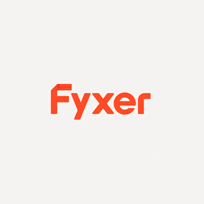 Fyxer logo in bold orange text.