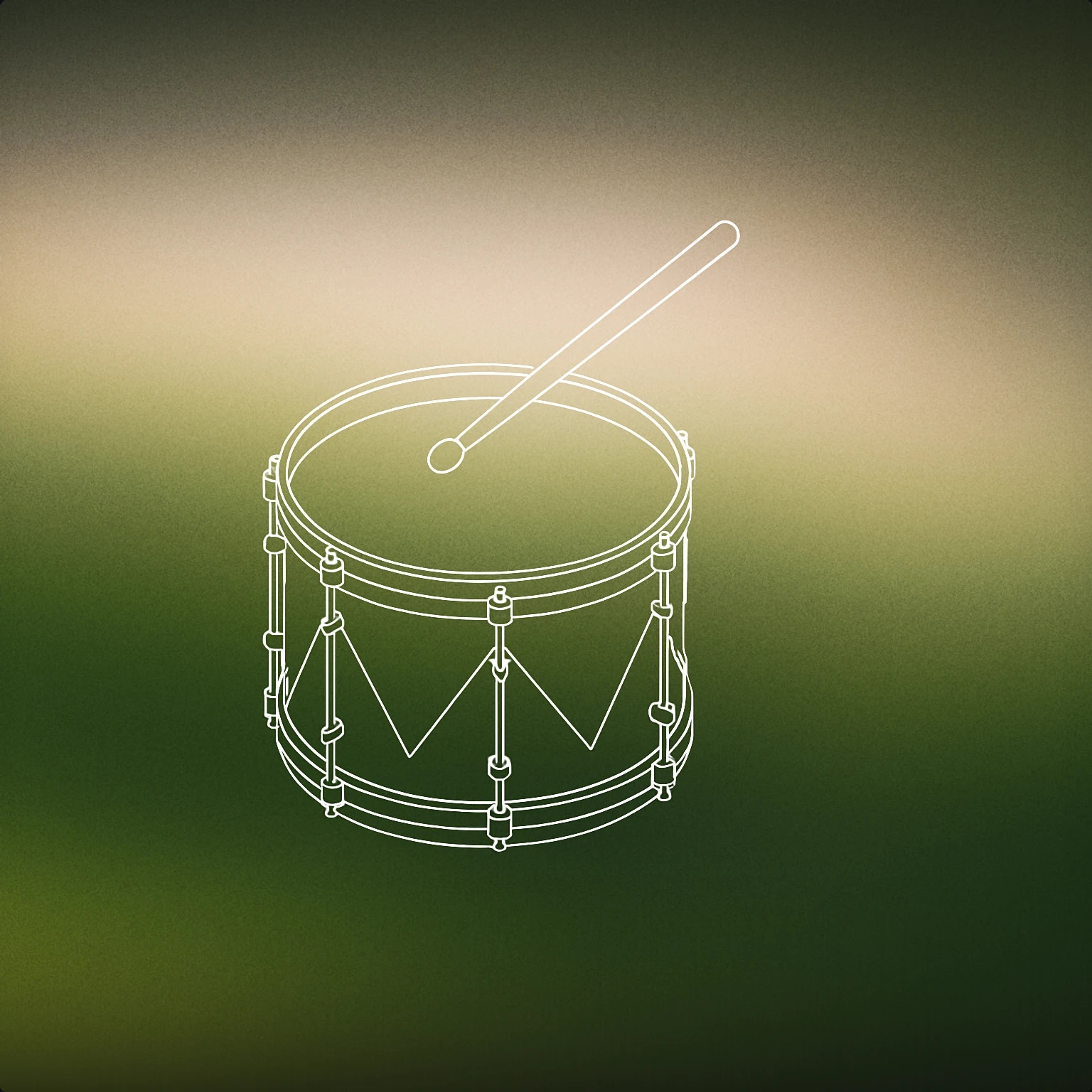 Cover of A stylized drum with a single drumstick poised just above its surface for Hitting sound effects