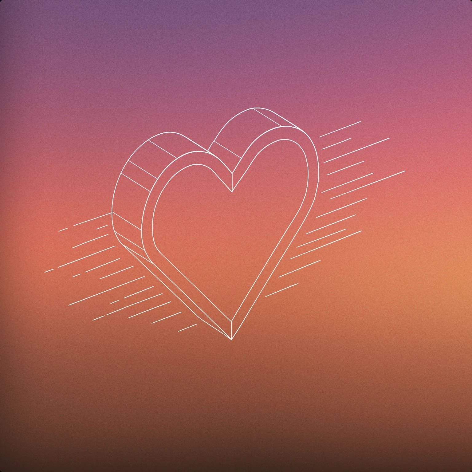 Cover of a stylized digital heart with motion lines surrounding it for Fast Heartbeat sound effects