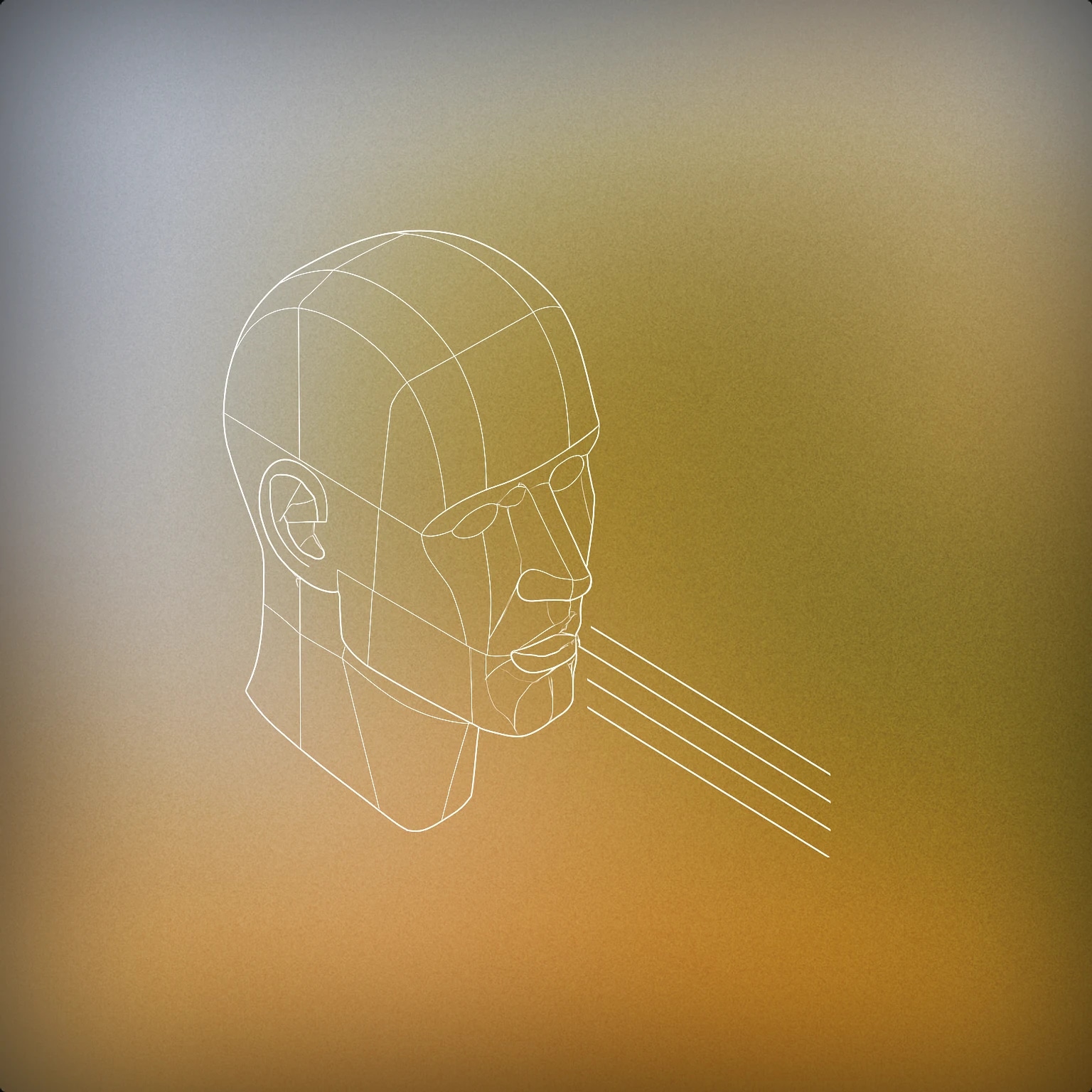 Cover of Minimalistic human head in profile with stylized lines emanating from the mouth for Speech sound effects