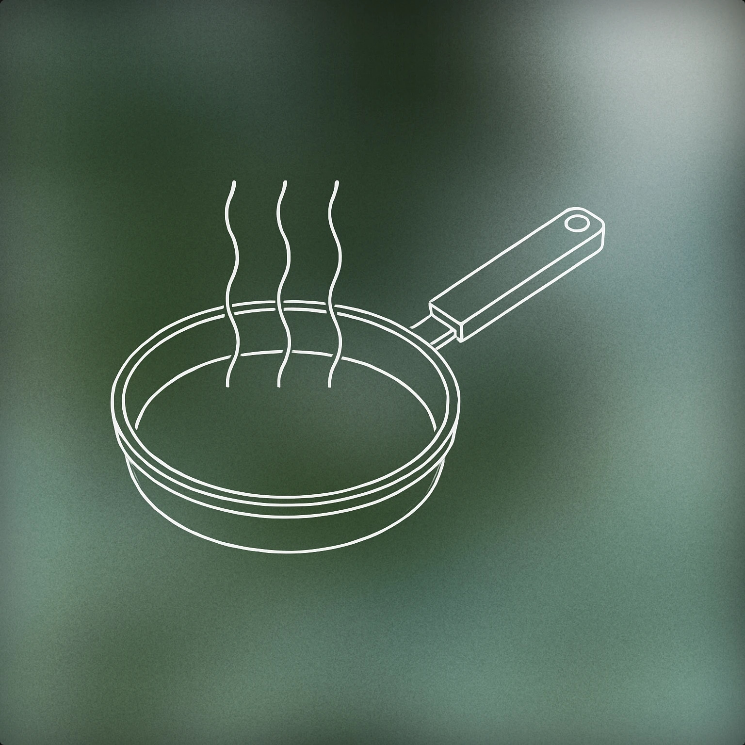 Cover of A sizzling frying pan with simple steam lines rising from its surface for Frying sound effects