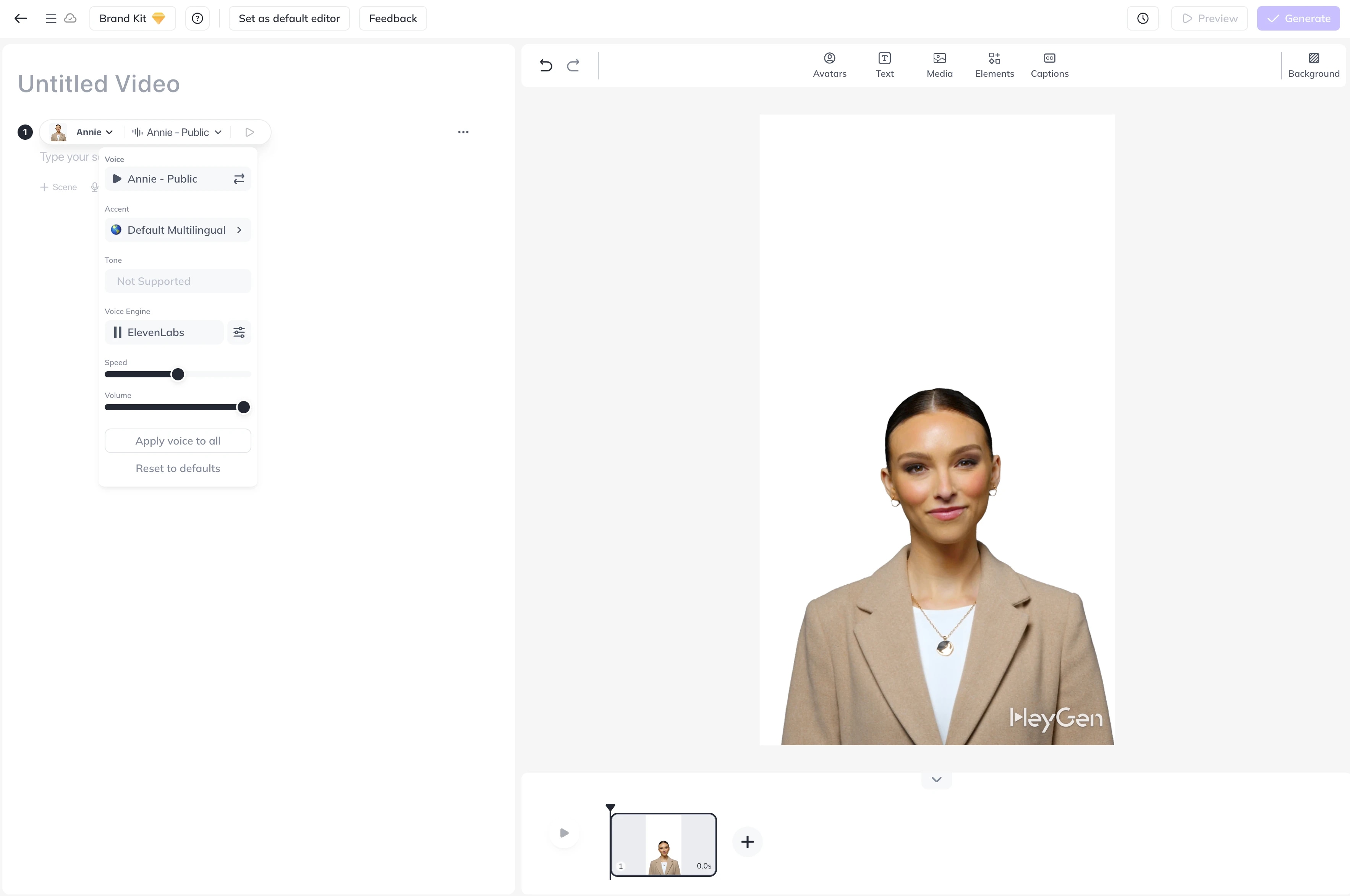 A woman with dark hair in a bun, wearing a beige blazer and jewelry, smiling against a white background.