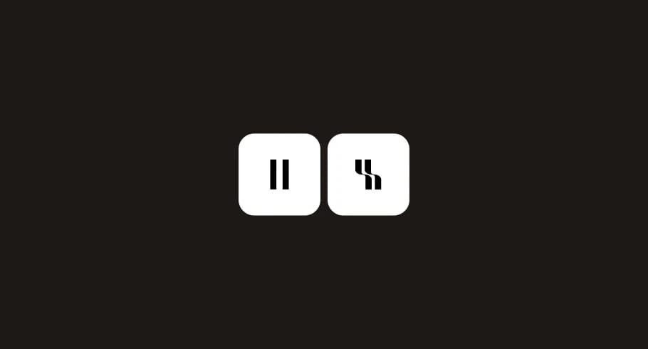 Pause and stop buttons on a black background.