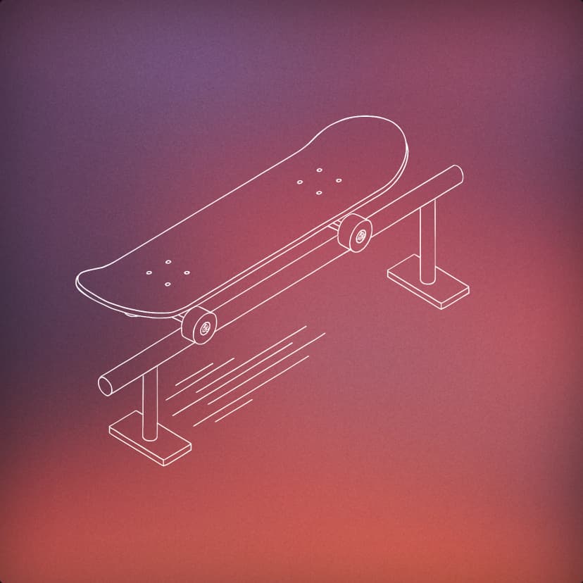 Skateboard Rail Grind