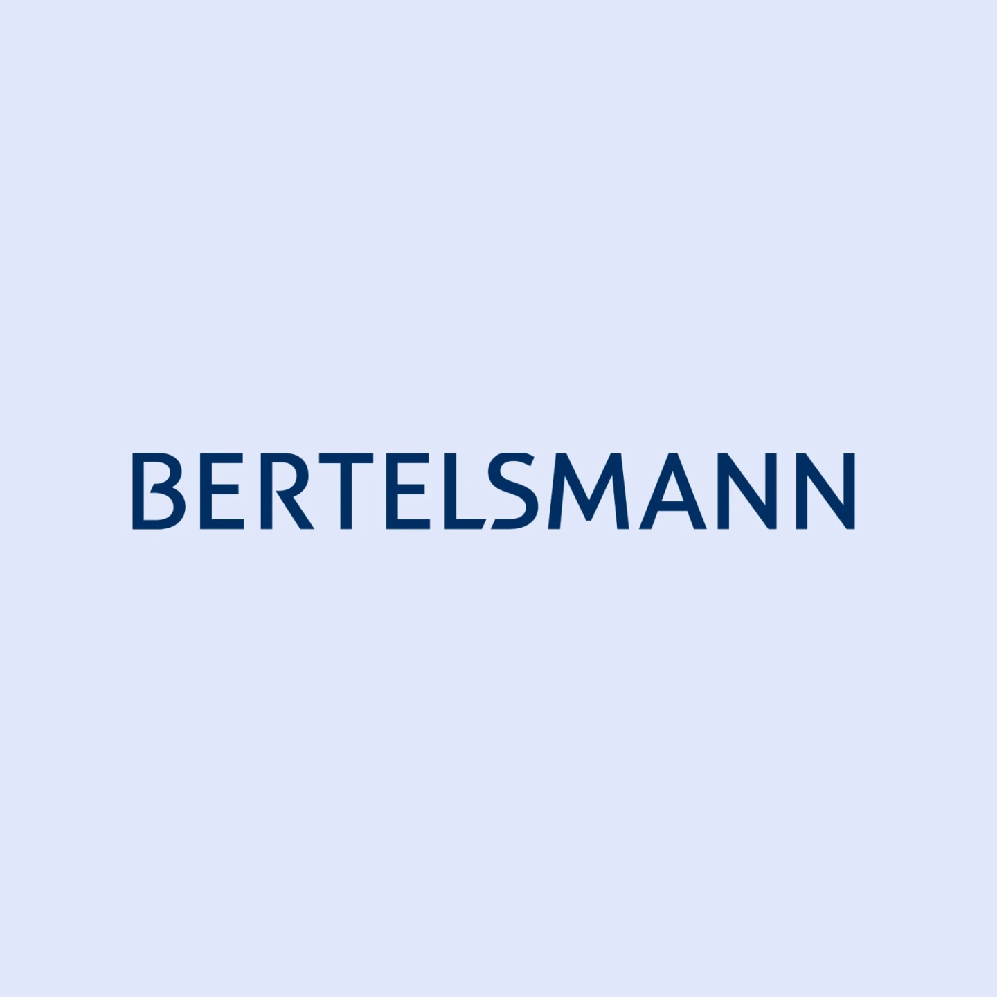 Bertelsmann logo on a light blue background.