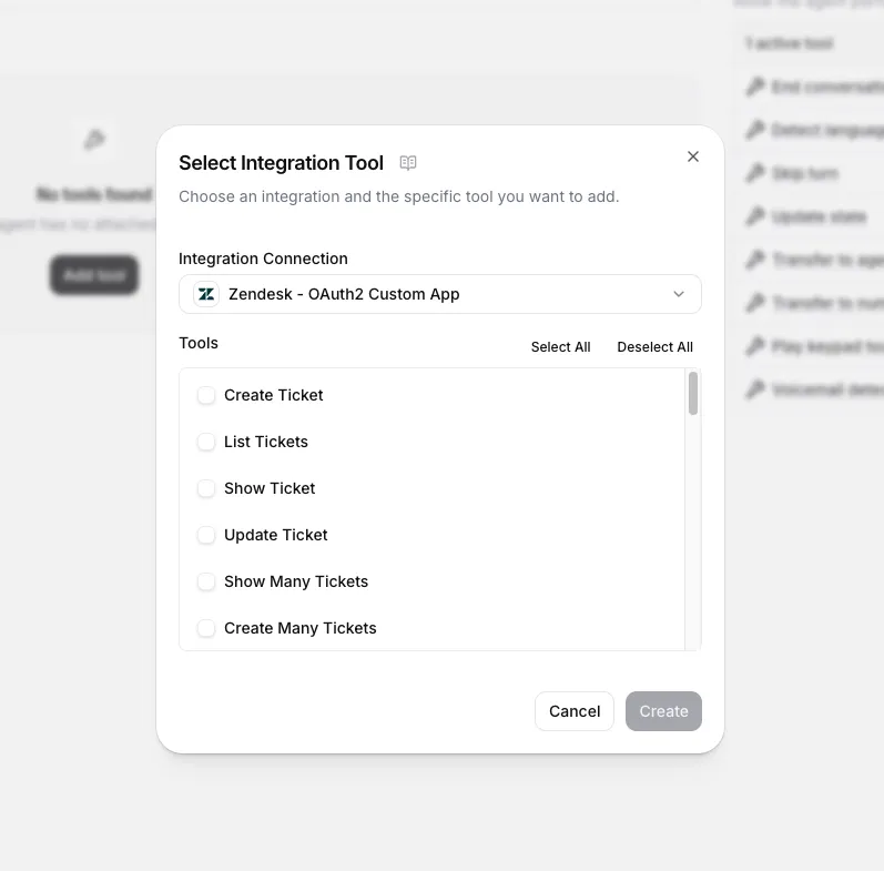 Zendesk 도구 선택