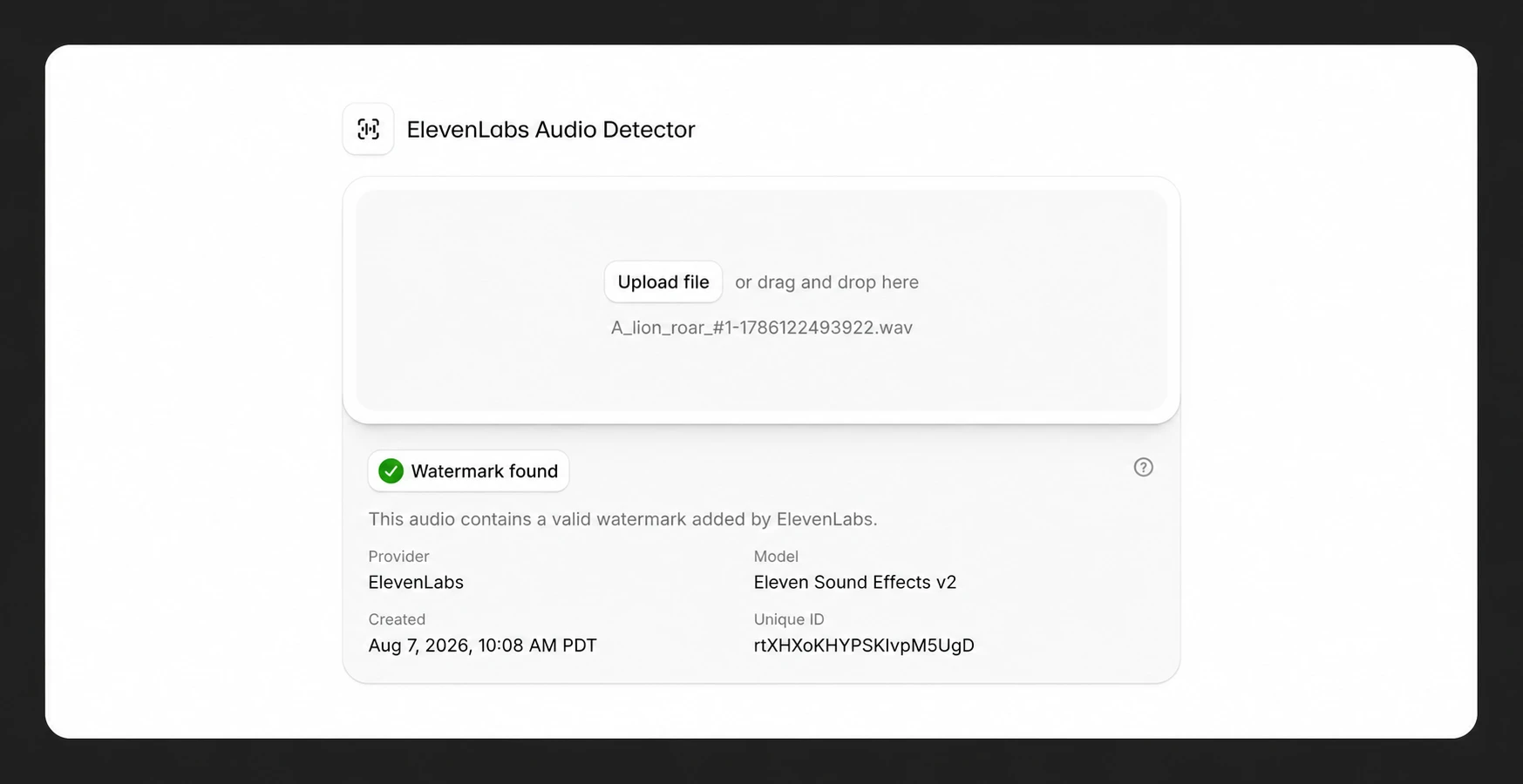 Rilevatore audio