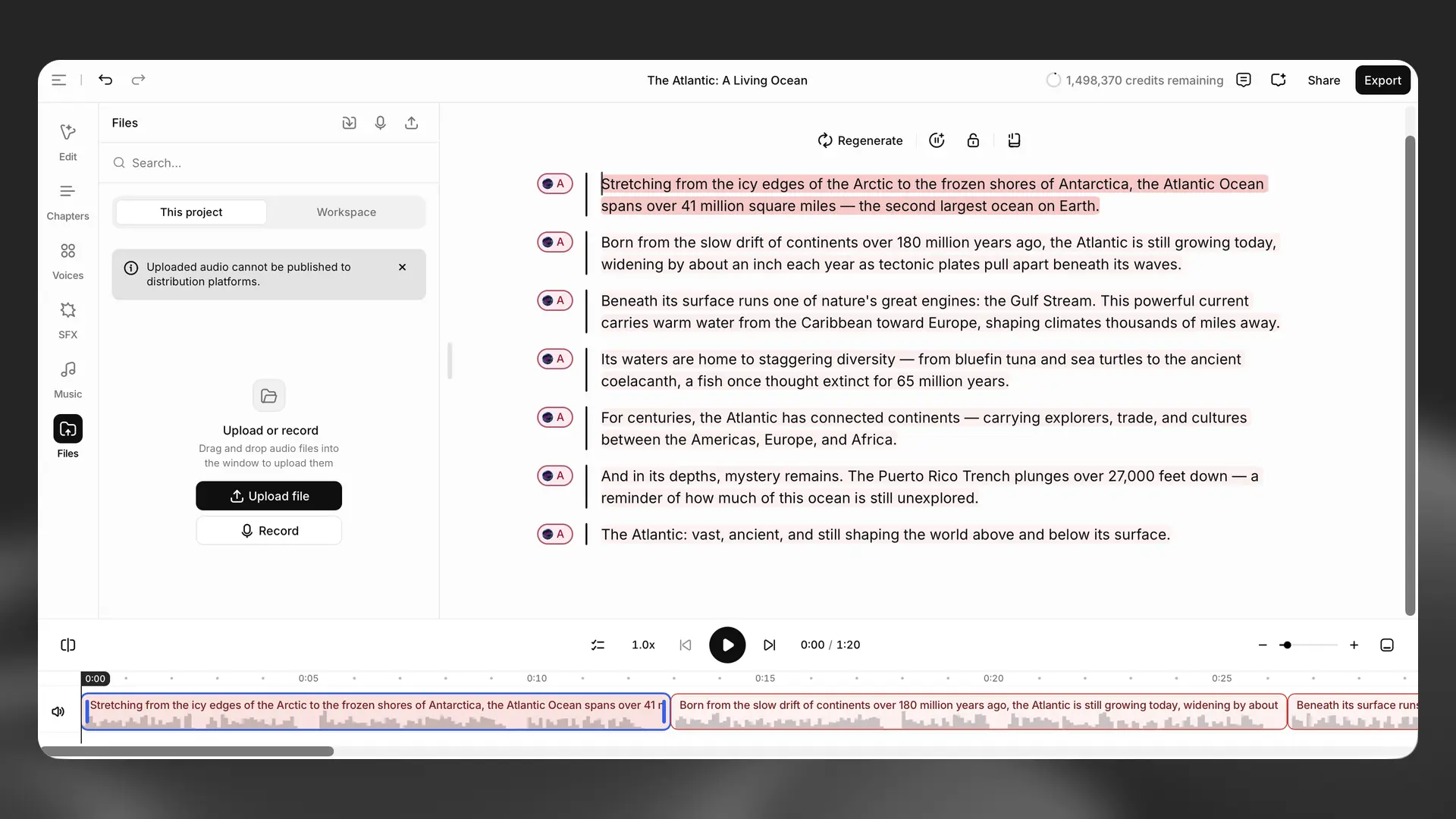 Inserisci audio