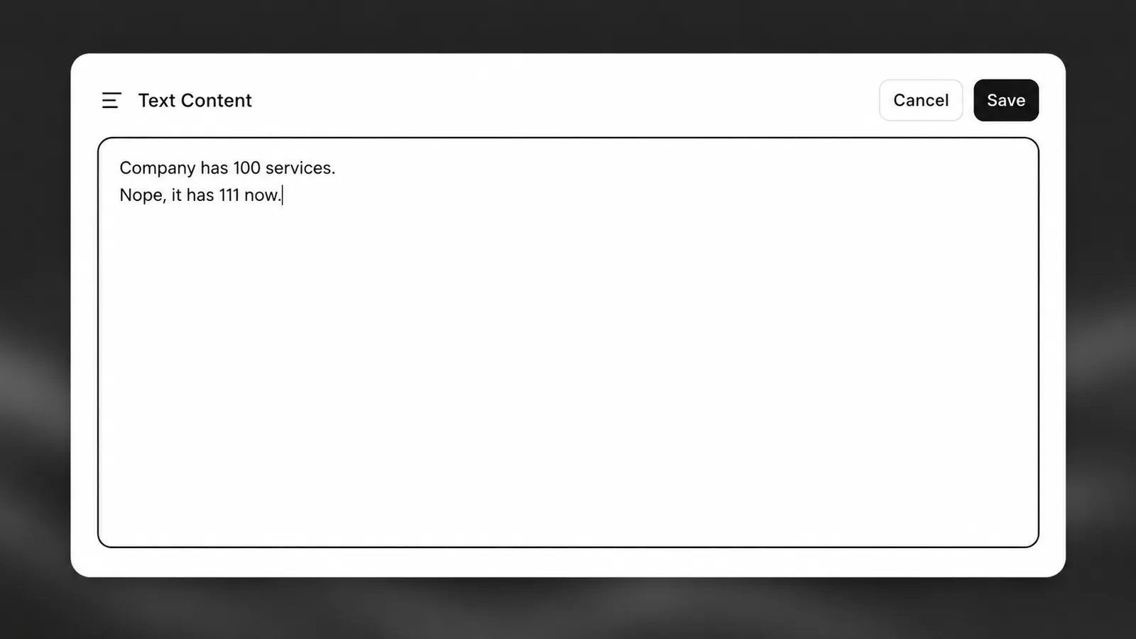 Modifica inline del contenuto di un documento nella knowledge
base