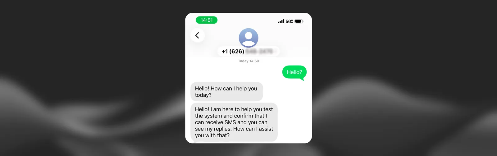 Conversazione SMS tra un utente e un agente
ElevenLabs