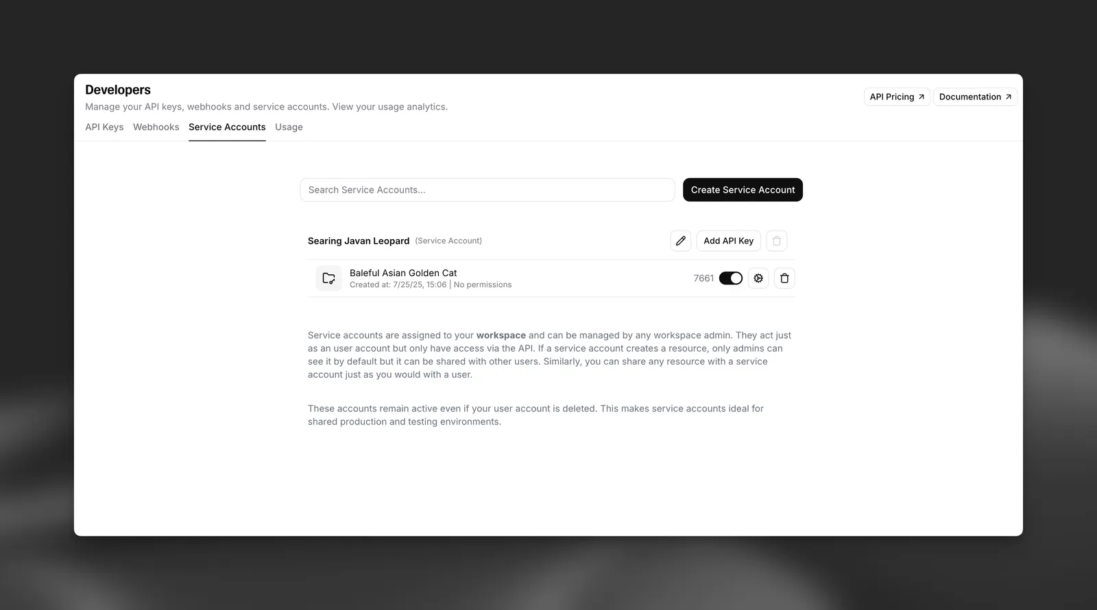 Service Account