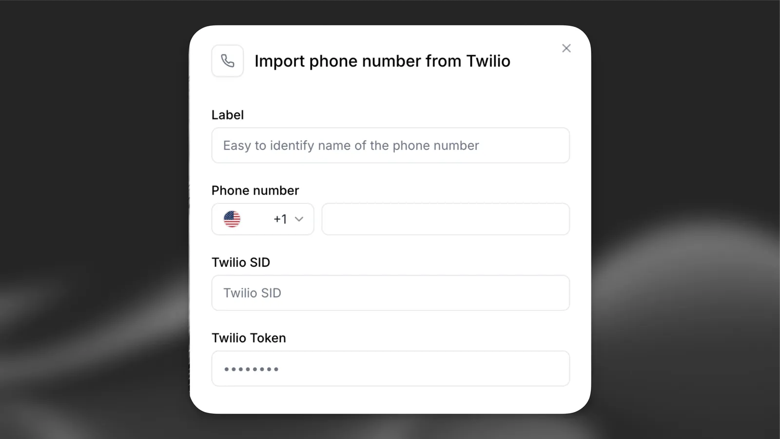 Configurazione del numero di telefono