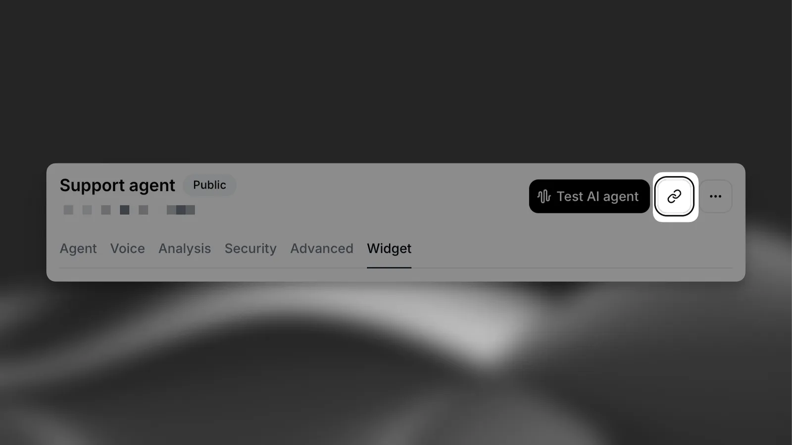Widget shareable page