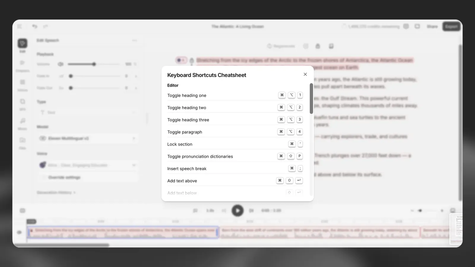 Keyboard Shortcuts