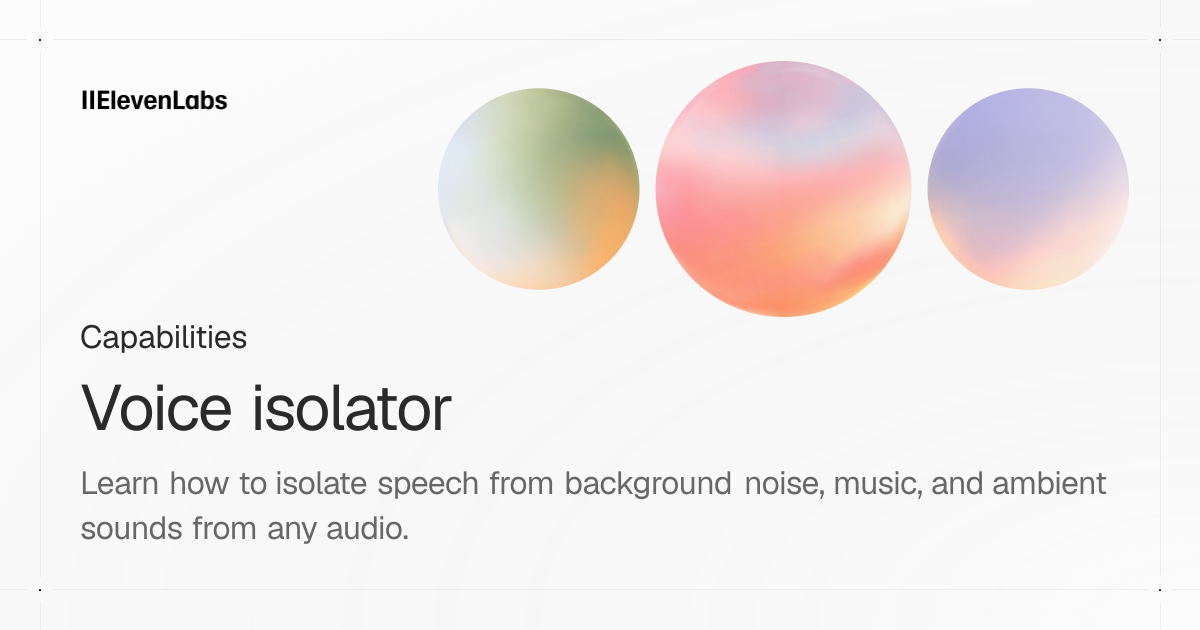 Voice Isolator website preview