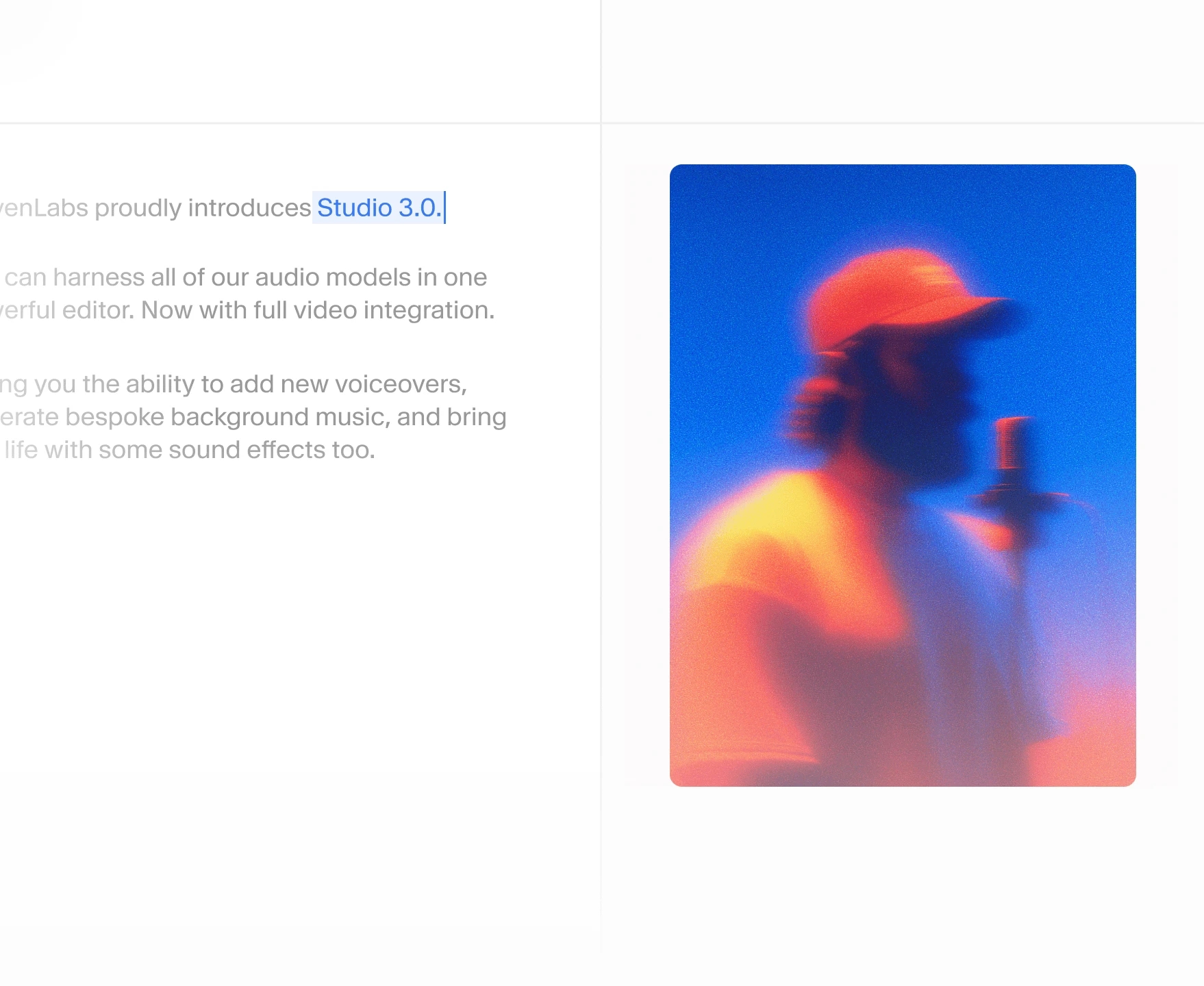 Voice cloning UI in Studio