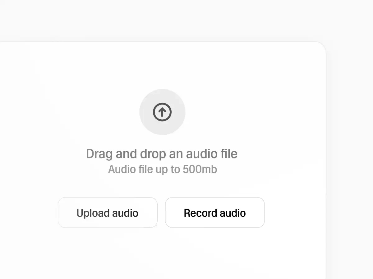 Step 1 – Upload or record