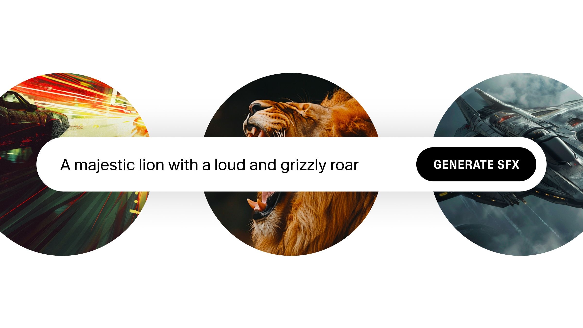 A majestic lion with a loud and grizzly roar