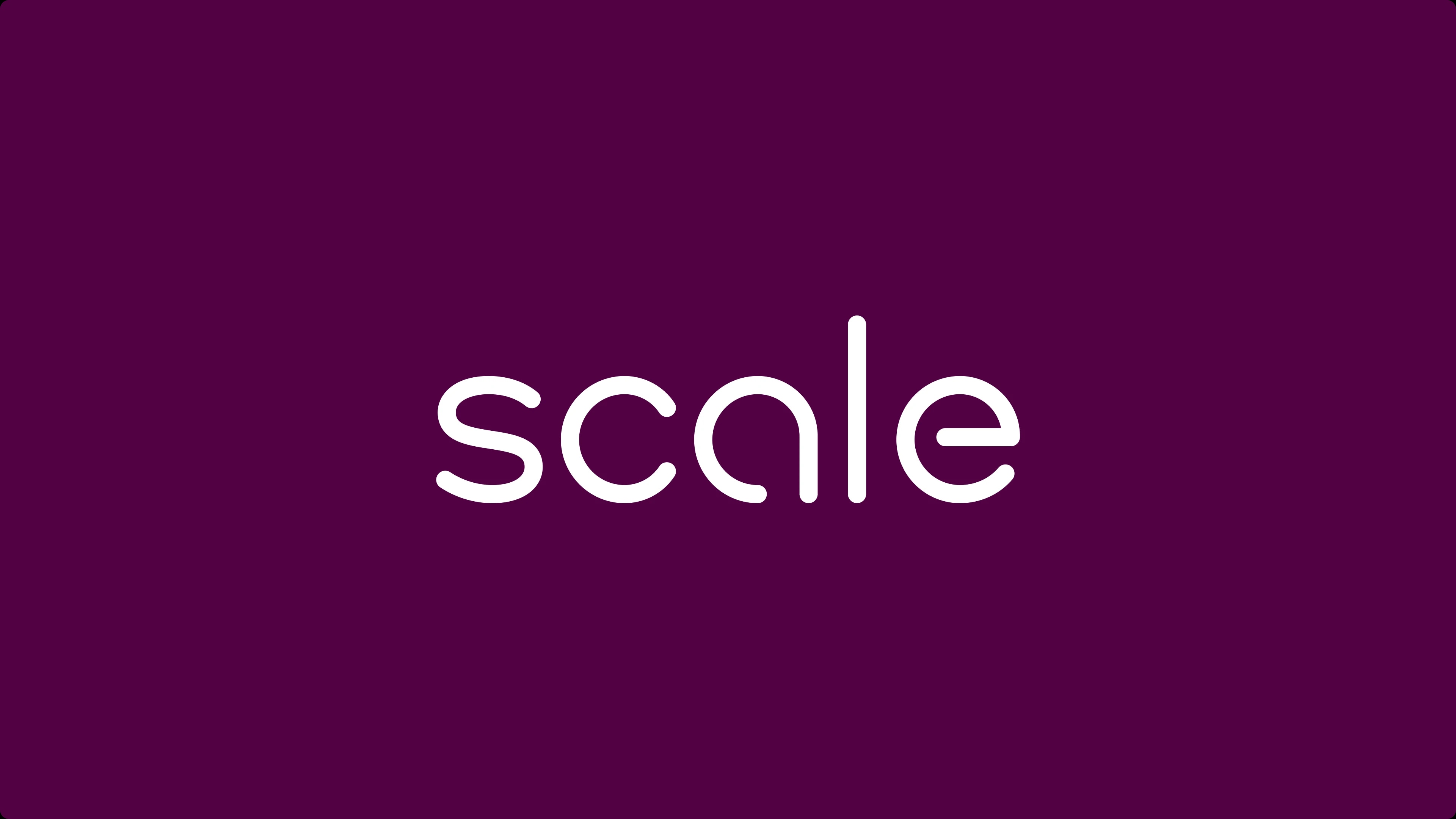 Scale logo on a purple background.