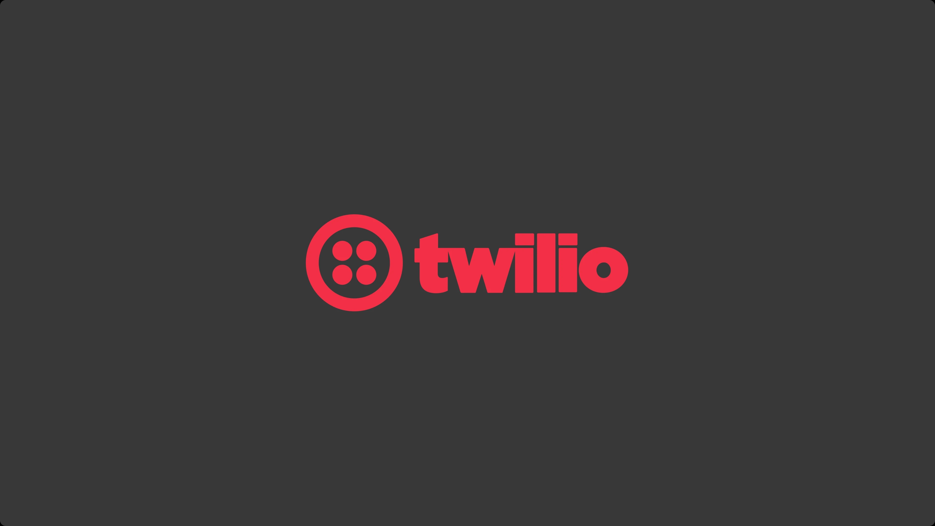 Twilio logo on a dark background.